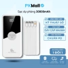 PKMALL Sạc dự phòng 50.000mAh 100W nhanh, tích hợp dây sạc, pin dung lượng lớn SP1 - Giá ưu đãi 175k