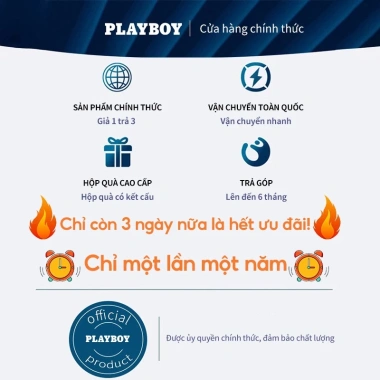 PLAYBOY Đồng hồ nam thạch anh dây silicone, chronograph, chống nước, lịch - Giá 588.800₫