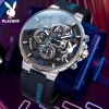 PLAYBOY Đồng hồ nam thạch anh dây silicone, chronograph, chống nước, lịch - Giá 588.800₫ 10