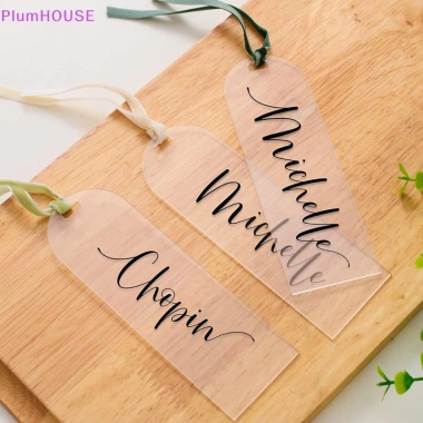 Plumhouse 10 chiếc Thẻ Bookmark Acrylic Trong Suốt DIY Quà Tặng Cá Tính Thẻ Hành Lý 2