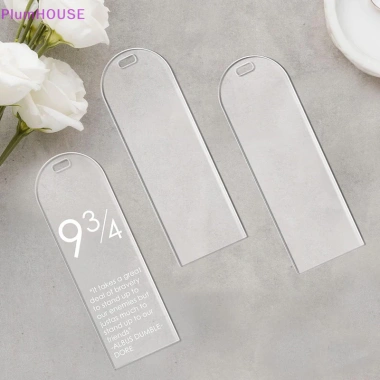 Plumhouse 10 chiếc Thẻ Bookmark Acrylic Trong Suốt DIY Quà Tặng Cá Tính Thẻ Hành Lý 6