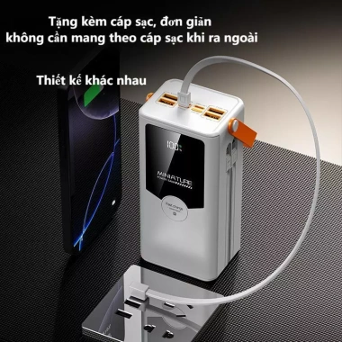 Power Bank 50.000-80.000mAh 120W sạc nhanh, tặng cáp sạc, dây sạc, giá 315.000₫ 3