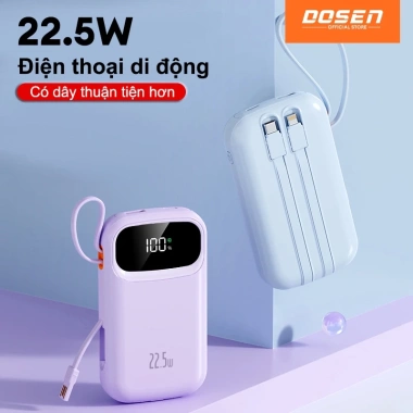 Power Bank Dosen PD 22.5W 2 Đầu, Dây Đôi, LED, 10.000-25.000mAh - 389.800 VND 9