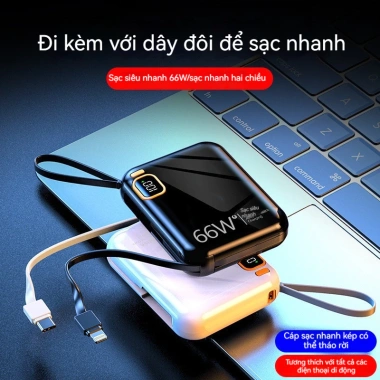 Power Bank Mini PD 66W 20.000mAh – Sạc nhanh hai chiều, kèm cáp, giá 320.168₫ 3