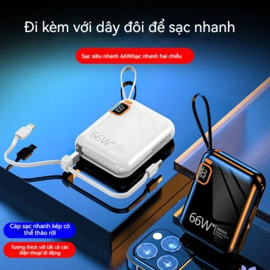 Power Bank Mini PD 66W 20.000mAh – Sạc nhanh hai chiều, kèm cáp, giá 320.168₫ 4