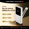 Power Bank Vention 20.000mAh PD 22.5W - Sạc nhanh Type-C, Tương thích iPhone, Xiaomi, Huawei, Samsung - BH 12 tháng