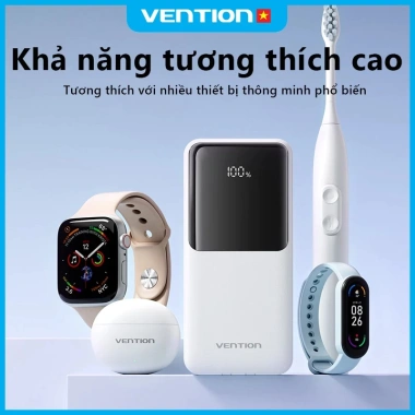 Power Bank Vention 20.000mAh PD 22.5W - Sạc nhanh Type-C, Tương thích iPhone, Xiaomi, Huawei, Samsung - BH 12 tháng 9