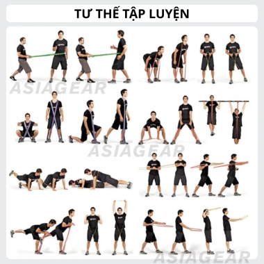 PowerBand Dây Kháng Lực Đa Năng 15,000 VND - Tập Toàn Thân, Yoga, Fitness, Kéo Xà