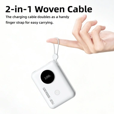 Powerbank Mini GOOJODOQ 10.000mAh Sạc Nhanh Type C Lightning USB - Dung Lượng Lớn, Nhẹ Nhàng, Giá 289.000₫ 8