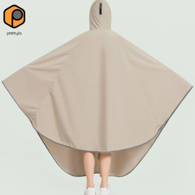 Prettyia Bike Rain Poncho – Vỏ bảo vệ xe đạp nhẹ, mũ trùm đầu, áo mưa nhỏ gọn chống nước