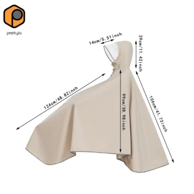 Prettyia Bike Rain Poncho – Vỏ bảo vệ xe đạp nhẹ, mũ trùm đầu, áo mưa nhỏ gọn chống nước 7 Prettyia Bike Rain Poncho – Vỏ bảo vệ xe đạp nhẹ, mũ trùm đầu, áo mưa nhỏ gọn chống nước 7