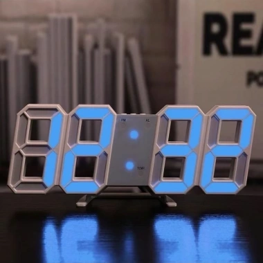 Prime Gear Đồng hồ LED 3D treo tường & để bàn TN828 + Củ sạc - Giá 87.999 VND