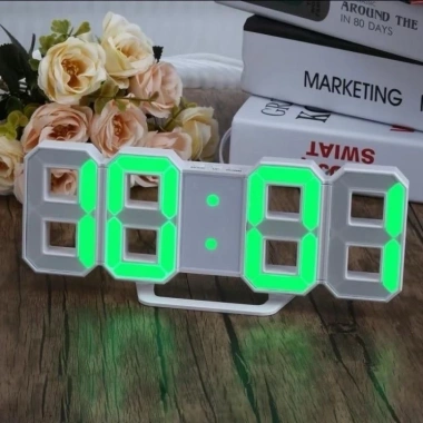 Prime Gear Đồng hồ LED 3D treo tường & để bàn TN828 + Củ sạc - Giá 87.999 VND
