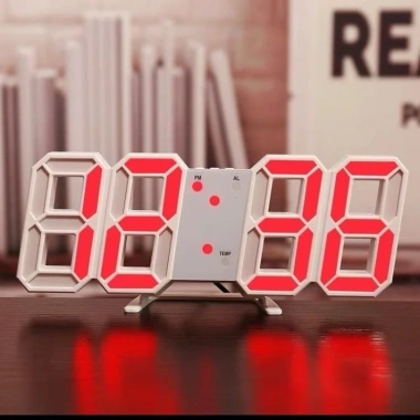 Prime Gear Đồng hồ LED 3D treo tường & để bàn TN828 + Củ sạc - Giá 87.999 VND