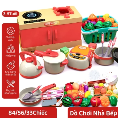 PRT Toys Bộ Đồ Chơi Nấu Ăn Cao Cấp cho Trẻ 4-6 tuổi - Dụng Cụ Nhà Bếp & Bếp Mô Phỏng - Giá 105.000 VNĐ