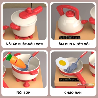 PRT Toys Bộ Đồ Chơi Nấu Ăn Cao Cấp cho Trẻ 4-6 tuổi - Dụng Cụ Nhà Bếp & Bếp Mô Phỏng - Giá 105.000 VNĐ 4