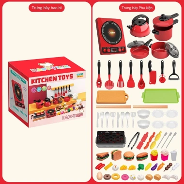 PRT Toys Đồ Chơi Nhà Bếp Trẻ Em 24/61/71/82 - Bếp Mô Phỏng Giá 105.730đ