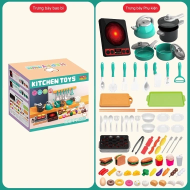 PRT Toys Đồ Chơi Nhà Bếp Trẻ Em 24/61/71/82 - Bếp Mô Phỏng Giá 105.730đ
