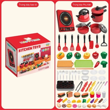 PRT Toys Đồ Chơi Nhà Bếp Trẻ Em 24/61/71/82 - Bếp Mô Phỏng Giá 105.730đ