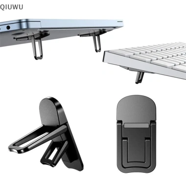 QIUWU 2 Giá Đỡ Laptop Di Động Gập Gọn Nvisible Riser - Làm Mát, Tiết Kiệm 20k