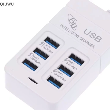 QIUWU EU UK Cắm 6 Cổng 35W USB PD - Sạc Nhanh Đa Dụng cho Văn Phòng, Gia Đình, Trường Học, Du Lịch 3 QIUWU EU UK Cắm 6 Cổng 35W USB PD - Sạc Nhanh Đa Dụng cho Văn Phòng, Gia Đình, Trường Học, Du Lịch 3