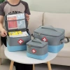 QIUWU Túi đựng thuốc dung tích lớn - Bộ sơ cứu y tế di động cho nhà và ô tô 3