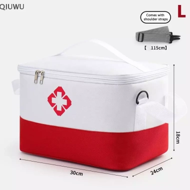 QIUWU Túi đựng thuốc dung tích lớn - Bộ sơ cứu y tế di động cho nhà và ô tô 4