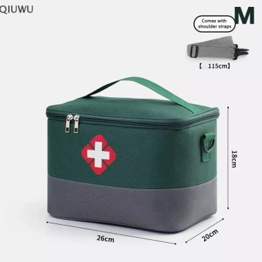 QIUWU Túi đựng thuốc dung tích lớn - Bộ sơ cứu y tế di động cho nhà và ô tô 8