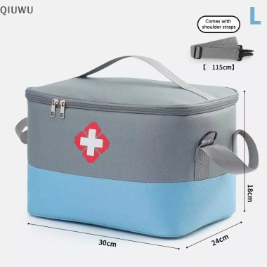 QIUWU Túi đựng thuốc dung tích lớn - Bộ sơ cứu y tế di động cho nhà và ô tô 9