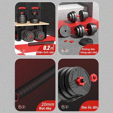 Quả tạ đa năng 10-40kg điều chỉnh trọng lượng - Bộ tạ tay, tạ đẩy, giá ưu đãi 209.000 VND