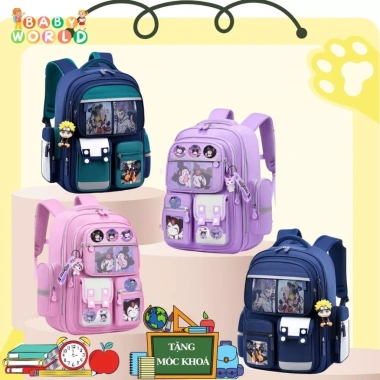 Quà tặng Balo tiểu học lớp 1-6 thiết kế hiện đại, phom cứng, chống gù, chống nước - Giá ưu đãi 219k 7