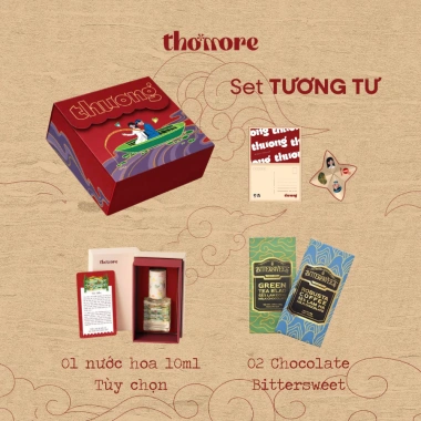 Quà Tặng Valentine 14/2 Bộ Tương Tư Thơmore Bittersweet - Nước Hoa + Chocolate Thủ Công 3