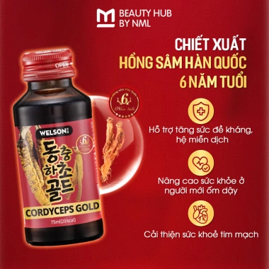 Quà Tết Nước Uống Đông Trùng Hạ Thảo Welson 10 chai 75ml - Sức đề kháng, Giá 257,998₫