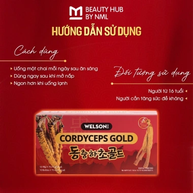 Quà Tết Nước Uống Đông Trùng Hạ Thảo Welson 10 chai 75ml - Sức đề kháng, Giá 257,998₫