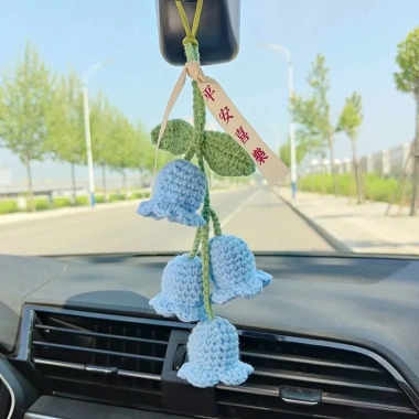 Quà Valentine Móc Khóa Hoa Nhân Tạo Đan Tay Dễ Thương Trang Trí Nhà Cửa Mẹ 7
