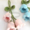 Quà Valentine Móc Khóa Hoa Nhân Tạo Đan Tay Dễ Thương Trang Trí Nhà Cửa Mẹ 8
