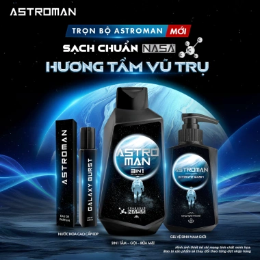 Quà Valentine Tắm Gội Rửa Mặt Nam ASTRO-MAN 350g - Lưu Hương Dài Lâu, Dịu Nhẹ Cho Da - Giảm Giá 169k 6