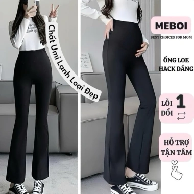 Quần Bầu ống loe vải Umi lạnh dày dặn, co giãn 4 chiều, siêu mát 4 mùa - Giá 138.000đ Quần Bầu ống loe vải Umi lạnh dày dặn, co giãn 4 chiều, siêu mát 4 mùa - Giá 138.000đ