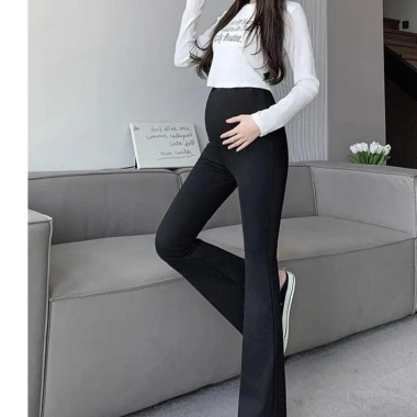 Quần Bầu ống loe vải Umi lạnh dày dặn, co giãn 4 chiều, siêu mát 4 mùa - Giá 138.000đ