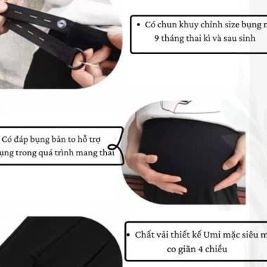 Quần Bầu ống loe vải Umi lạnh dày dặn, co giãn 4 chiều, siêu mát 4 mùa - Giá 138.000đ