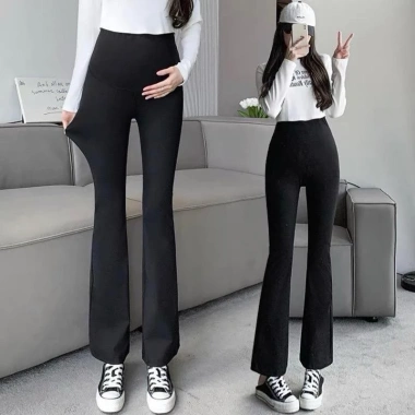 Quần Bầu ống loe vải Umi lạnh dày dặn, co giãn 4 chiều, siêu mát 4 mùa - Giá 138.000đ