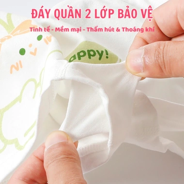 Quần chip đùi tam giác bé gái cotton kháng khuẩn với hình dễ thương Ebestore 6