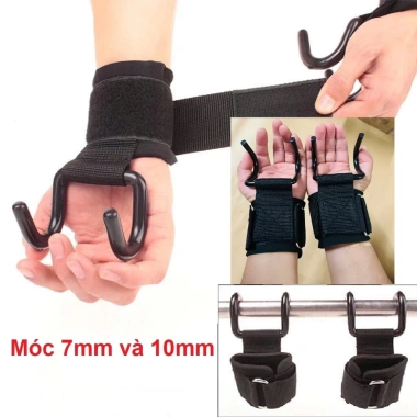Quấn Cổ Tay Móc Treo 7mm-10mm Giá 1 Đôi, Hỗ Trợ Tập Xà Đơn & Đôi Đa Năng Tại Nhà - 69k