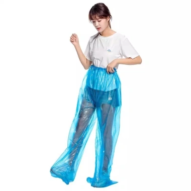 Quần đi mưa bọc giày dày dùng 1 lần cho nam nữ, không thấm nước, thích hợp xe máy du lịch