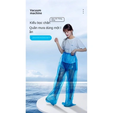 Quần đi mưa bọc giày dày dùng 1 lần cho nam nữ, không thấm nước, thích hợp xe máy du lịch 8 Quần đi mưa bọc giày dày dùng 1 lần cho nam nữ, không thấm nước, thích hợp xe máy du lịch 8