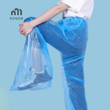 Quần đi mưa dùng một lần dày chân, áo mưa trong suốt du lịch ngoài trời, chống thấm, phù hợp xe đạp 2