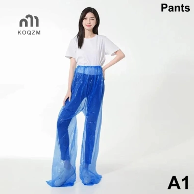 Quần đi mưa dùng một lần dày chân, áo mưa trong suốt du lịch ngoài trời, chống thấm, phù hợp xe đạp 10