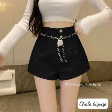 Quần Đùi Dạ Teck Chala Bigisze Lưng Cạp Cao 2 Khuy Màu Tết Noel Thanh Lịch Giá 130k