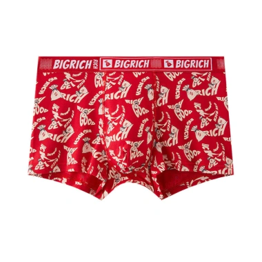 Quần Đùi Nam Cotton Đỏ Cưới Tết In Hình Thân Da Chống Khuẩn Boxer Giá 95.904₫