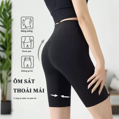 Quần đùi ngố thể thao DREAM OF LOVE nữ cạp cao, co giãn 4 chiều, ôm sát thoải mái - Giá chỉ 166.400₫